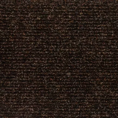  15 db öntapadós lépcsőszőnyeg, 60 x 25 cm, barna, téglalap alakú