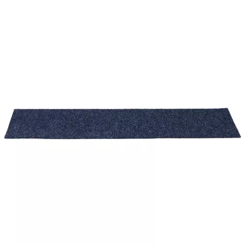  15 db öntapadós lépcsőszőnyeg, 76 x 20 cm, szürke-kék, téglalap alakú