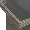  11 részes szürke polyrattan kerti ülőgarnitúra párnákkal