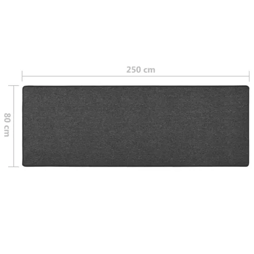  antracitszürke futószőnyeg 80 x 250 cm