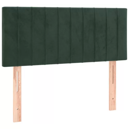  sötétzöld bársony rugós ágy matraccal 120x190 cm