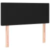  fekete szövet rugós és LED-es ágy matraccal 120x190 cm
