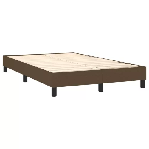  barna szövet rugós és LED-es ágy matraccal 120x190 cm