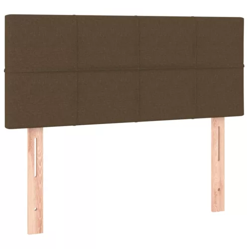  barna szövet rugós és LED-es ágy matraccal 120x190 cm