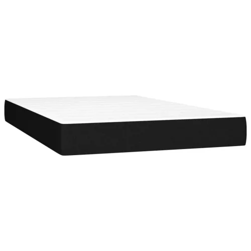  fekete szövet rugós és LED-es ágy matraccal 120x190 cm