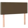  barna szövet rugós és LED-es ágy matraccal 120x190 cm