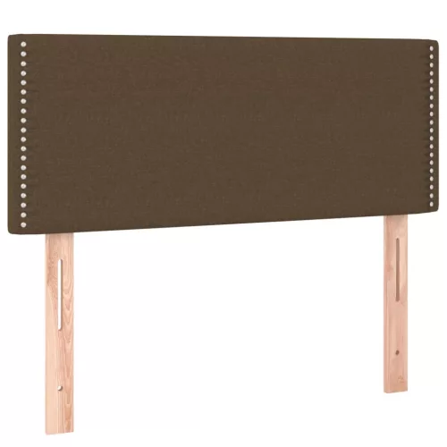 barna szövet rugós és LED-es ágy matraccal 120x190 cm