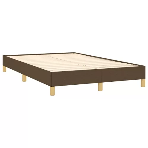  barna szövet rugós és LED-es ágy matraccal 120x190 cm