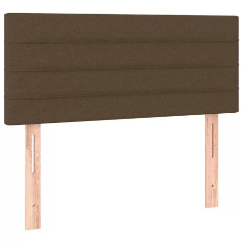  barna szövet rugós és LED-es ágy matraccal 120x190 cm