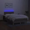  tópszínű szövet rugós és LED-es ágy matraccal 120x190cm