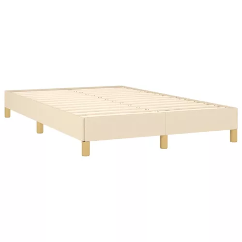  krémszínű szövet rugós és LED-es ágy matraccal 120x190cm