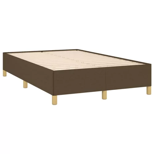  barna szövet rugós és LED-es ágy matraccal 120x190 cm