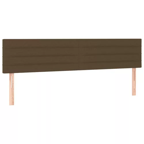  barna szövet rugós és LED-es ágy matraccal 120x190 cm