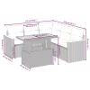  6 részes szürke polyrattan kerti ülőgarnitúra párnákkal