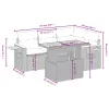  5 részes szürke polyrattan kerti ülőgarnitúra párnákkal