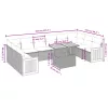  11 részes bézs polyrattan kerti ülőgarnitúra párnákkal
