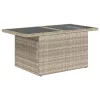  6 részes világosszürke polyrattan kerti ülőgarnitúra párnákkal