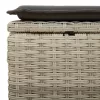  6 részes világosszürke polyrattan kerti ülőgarnitúra párnákkal