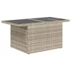  8 részes világosszürke polyrattan kerti ülőgarnitúra párnával