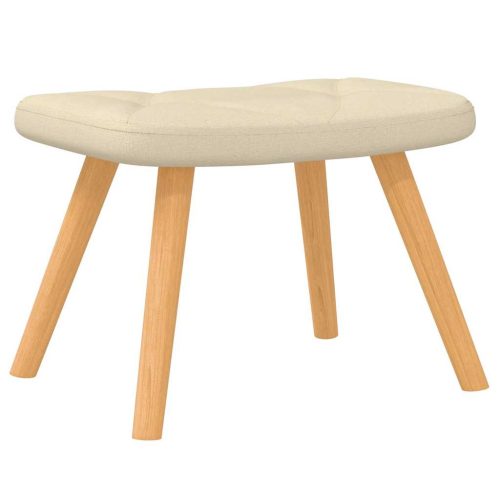  krémszínű szövet hintaszék szék zsámollyal