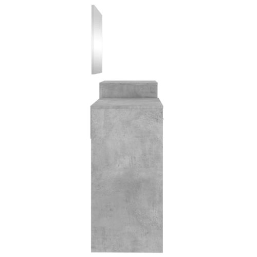  3 részes betonszürke szerelt fa fésülködőasztal-szett