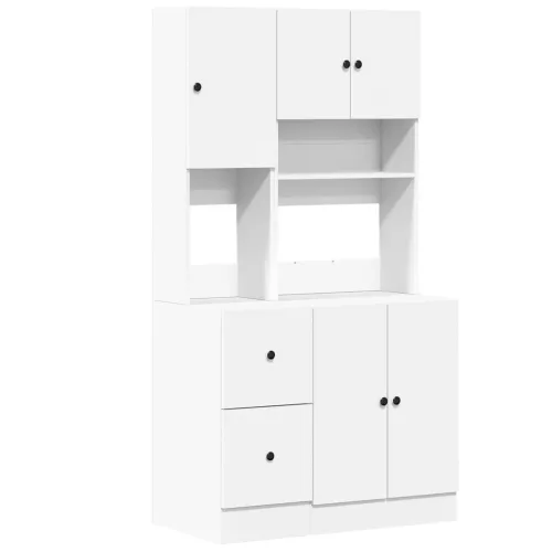  fehér szerelt fa konyhaszekrény 95 x 50 x 180 cm