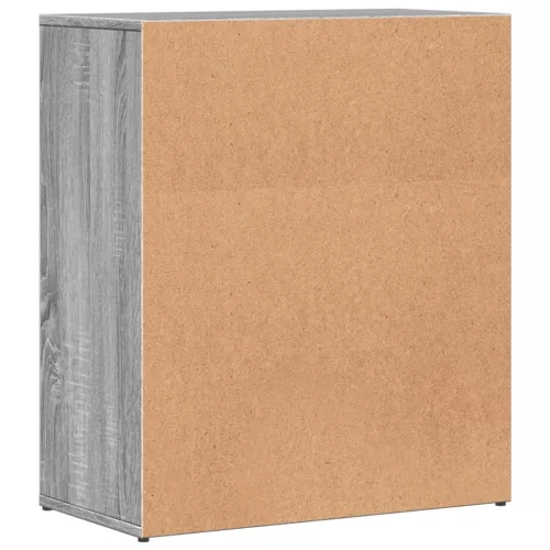  2 db szürke sonoma színű szerelt fa tálalószekrény 60x31x70 cm