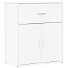  2 db fehér szerelt fa tálalószekrény 60 x 31 x 70 cm