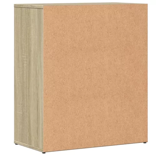  2 db sonoma tölgy színű szerelt fa tálalószekrény 60x31x70 cm