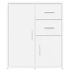  2 db fehér szerelt fa tálalószekrény 60 x 31 x 70 cm