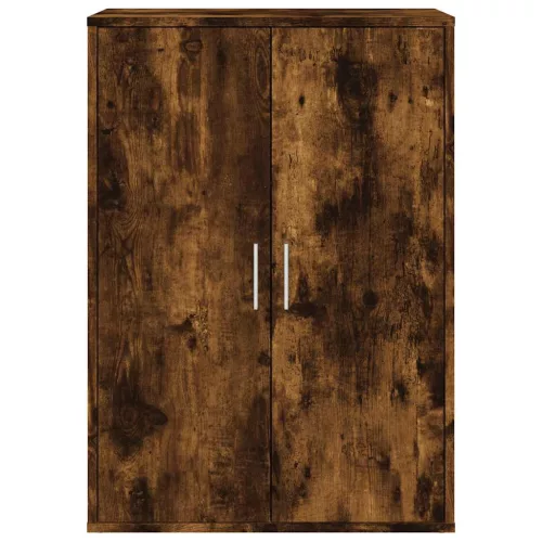  2 db füstös tölgy színű szerelt fa tálalószekrény 60x31x84 cm