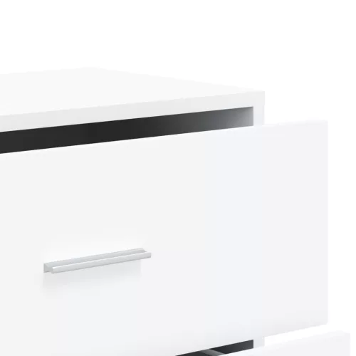  3 db fehér szerelt fa tálalószekrény 60 x 31 x 84 cm