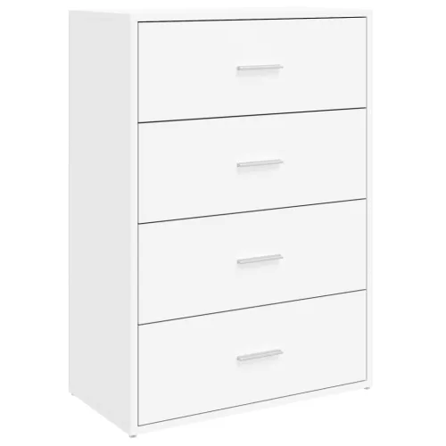  2 db fehér szerelt fa tálalószekrény 60 x 31 x 84 cm