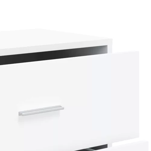  2 db fehér szerelt fa tálalószekrény 60 x 31 x 84 cm