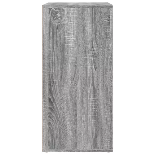  2 db szürke sonoma színű szerelt fa tálalószekrény 79x38x80 cm