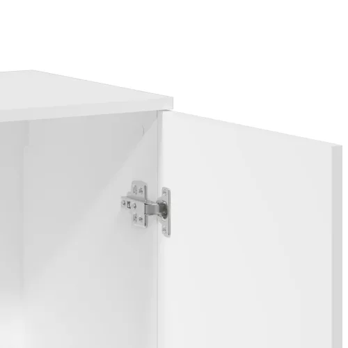  3 db fehér szerelt fa tálalószekrény