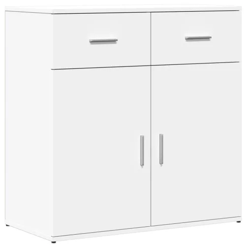  2 db fehér szerelt fa tálalószekrény 79 x 38 x 80 cm