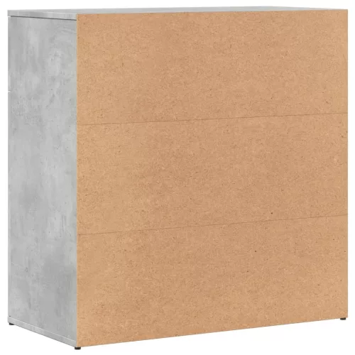  2 db betonszürke szerelt fa tálalószekrény 79 x 38 x 80 cm