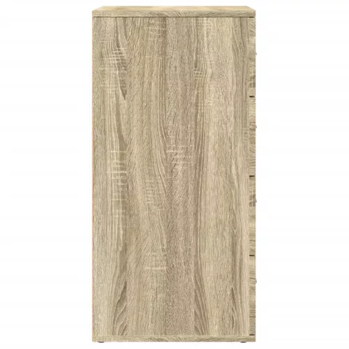  2 db sonoma tölgy színű szerelt fa tálalóasztal 60 x 39 x 80 cm