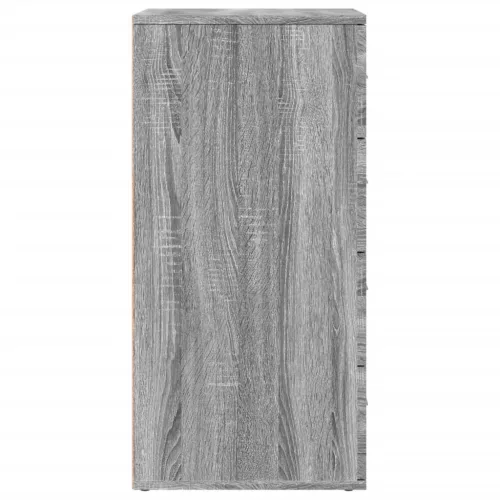  2 db szürke sonoma színű szerelt fa tálalószekrény 60x39x80 cm