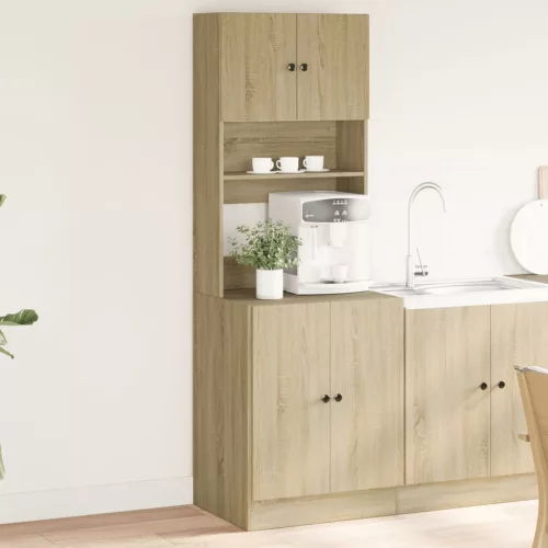  sonoma tölgy színű szerelt fa konyhaszekrény 60 x 50 x 180 cm