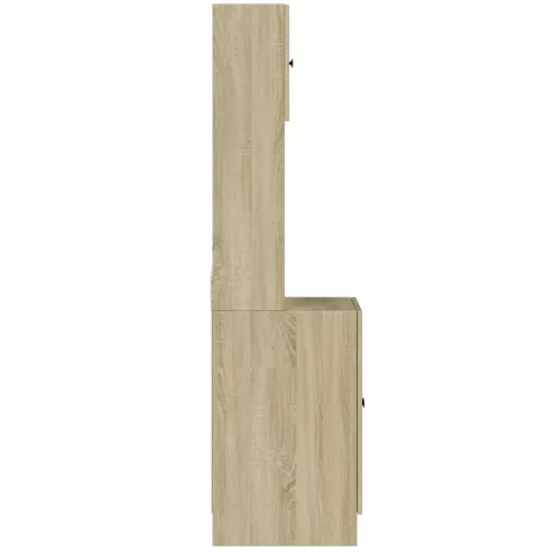  sonoma tölgy színű szerelt fa konyhaszekrény 60 x 50 x 180 cm