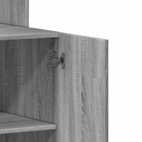  szürke sonoma színű szerelt fa konyhaszekrény 60 x 50 x 180 cm