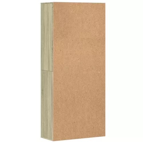  sonoma tölgy színű szerelt fa magasszekrény 80 x 35 x 180 cm