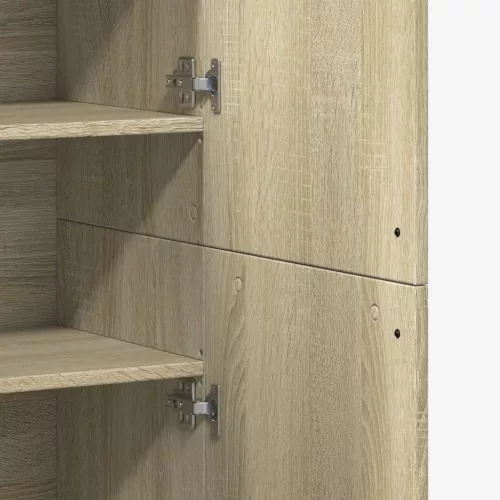  sonoma tölgy színű szerelt fa magasszekrény 80 x 35 x 180 cm