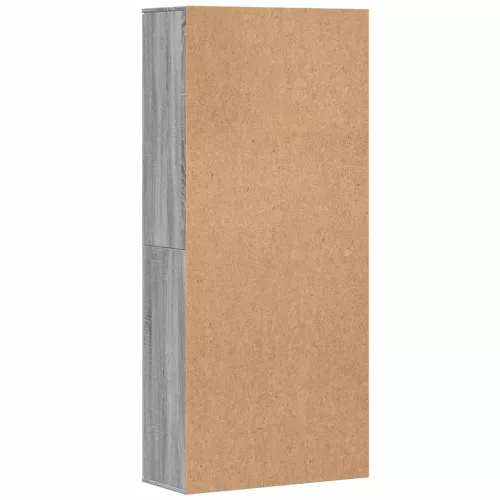  szürke sonoma színű szerelt fa magasszekrény 80 x 35 x 180 cm