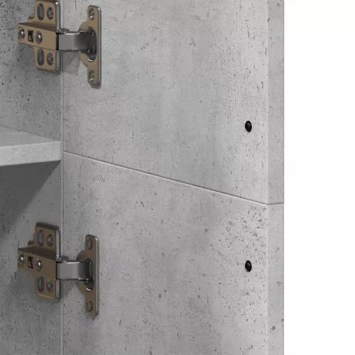  betonszürke szerelt fa magasszekrény 70 x 35 x 180