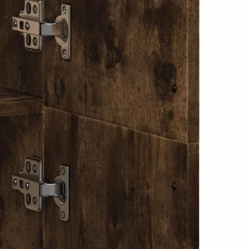  füstös tölgy színű szerelt fa magasszekrény 70 x 35 x 180