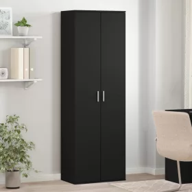  fekete szerelt fa magasszekrény 60 x 35 x 180 cm