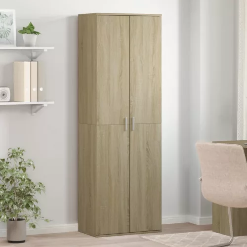  sonoma tölgy színű szerelt fa magasszekrény 60 x 35 x 180 cm